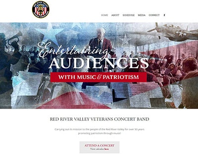 Red River Valley Veterans Concert Band Website Design