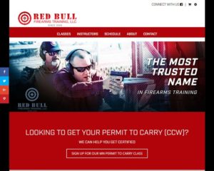 Screenshot of Red Bull Firearms Website