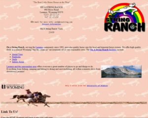 Screenshot of example website