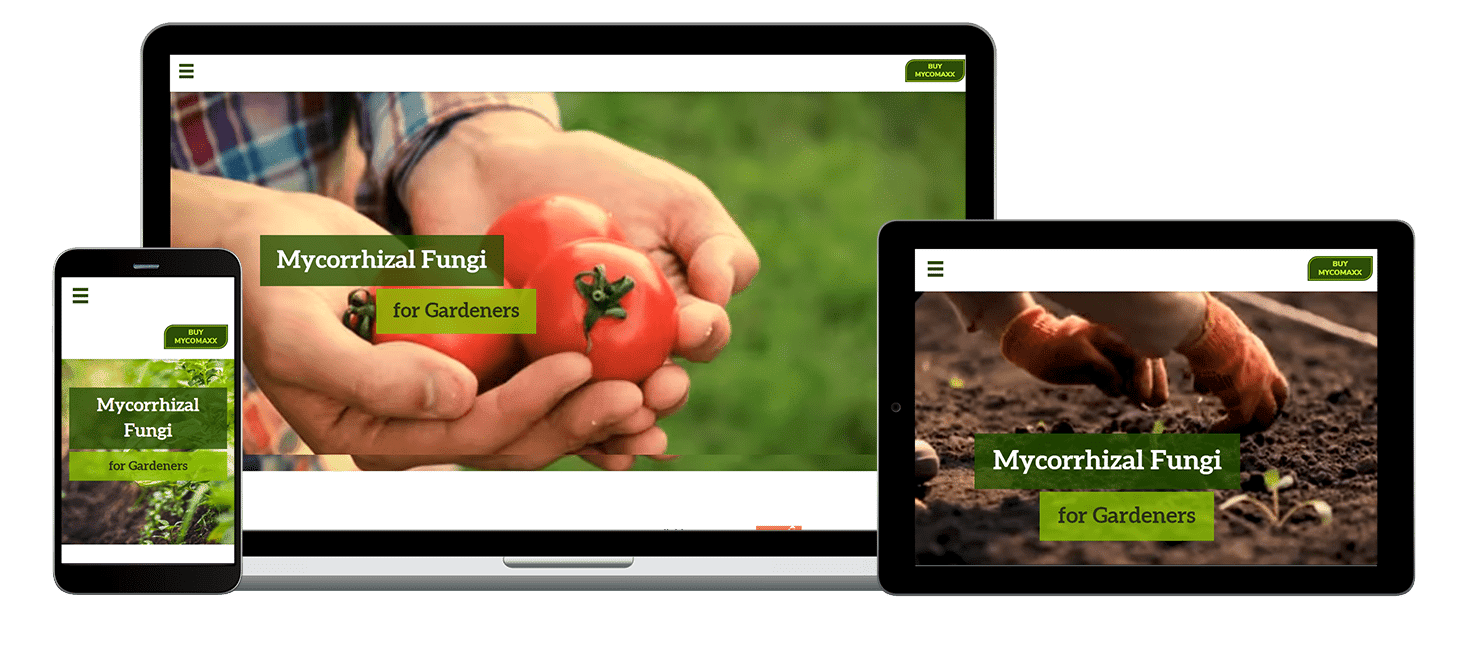 gardenfungi.com website displayed on multiple device types