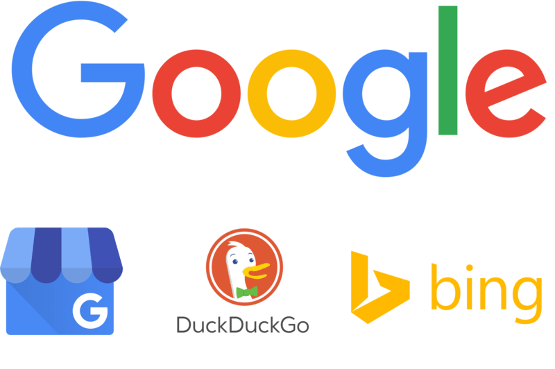 logos of the top search engines