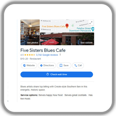 5 sisters cafe pensacola google business profile