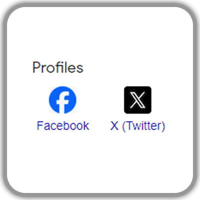 local social media profiles