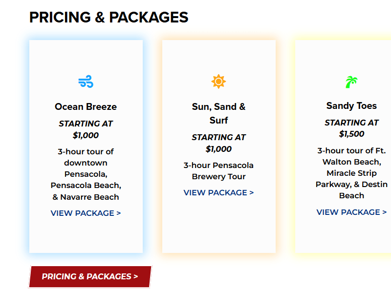 party bus packages