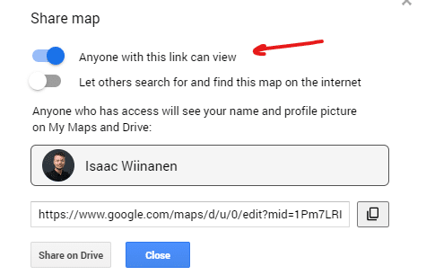 share map settings