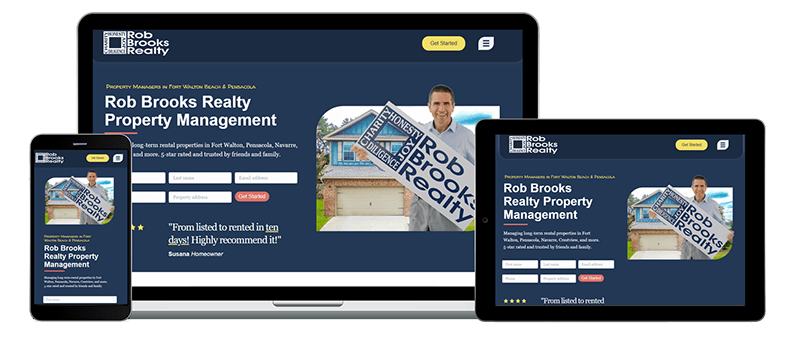 screenshots of robbrookspropertymanagement.com on multiple device types